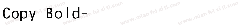 Copy Bold字体转换